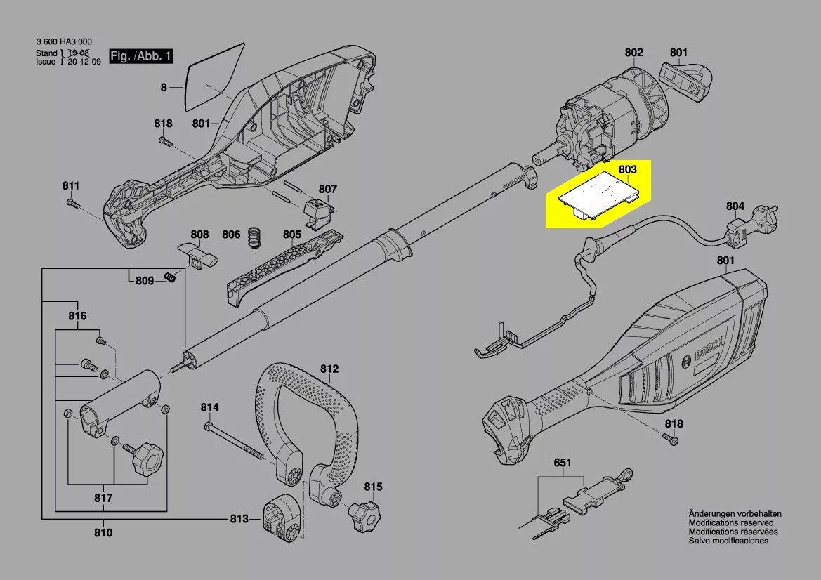 platine réf. F 016 F04 262 Bosch